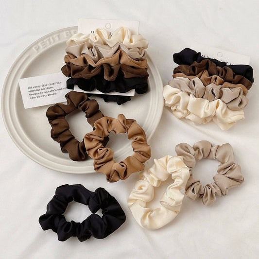 Satin Hair Scrunchies Set