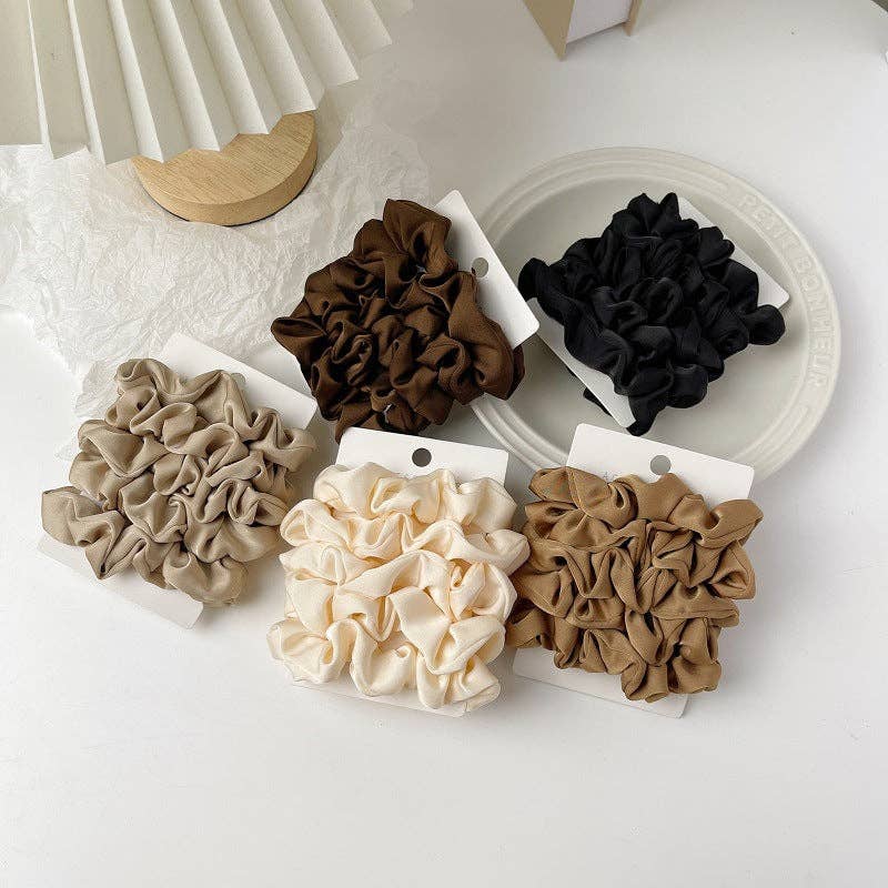 Satin Hair Scrunchies Set